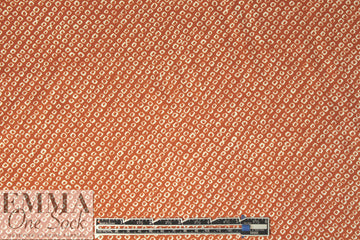 NY designer cinnamon/ivory little graphic silk charmeuse 1 yard