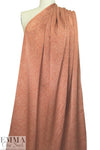 NY designer cinnamon/ivory little graphic silk charmeuse 1 yard