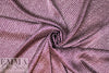 NY designer violet/ivory little graphic silk charmeuse 1 yard