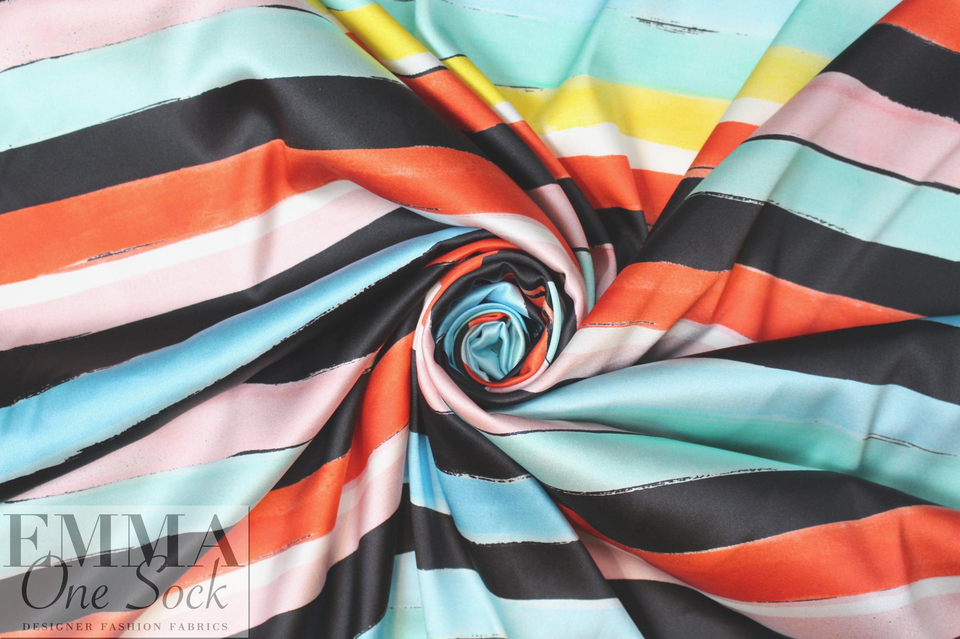 Caroline C0nstas stretch silk charmeuse - colorful stripe