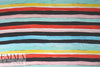 Caroline C0nstas stretch silk charmeuse - colorful stripe 1.66 yd