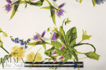 cottage garden floral silk charmeuse