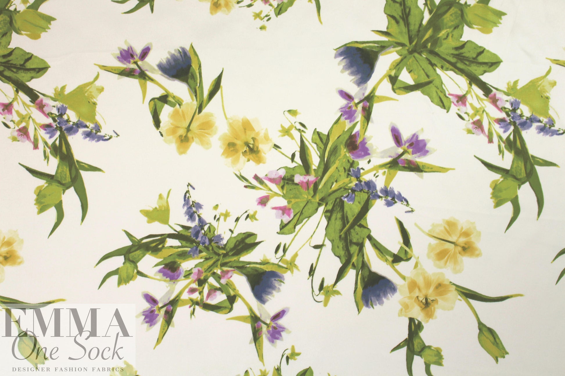 cottage garden floral silk charmeuse