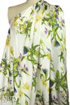 cottage garden floral silk charmeuse 1.75 yd