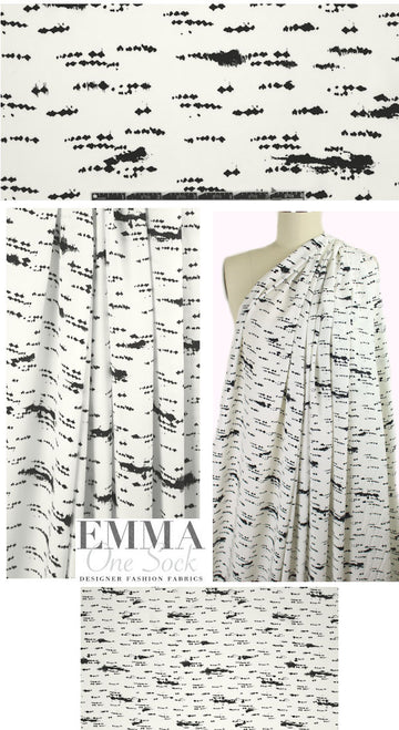 Italian dashing abstract silk charmeuse