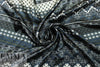 NY designer intricate graphic silk charmeuse