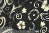 Italian vintage couture silk charmeuse - black/ivory