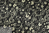Italian vintage couture silk charmeuse - black/ivory