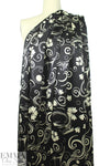 Italian vintage couture silk charmeuse - black/ivory