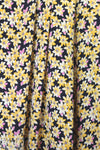 NY designer citrine/midnight floral silk charmeuse 1.25 yd