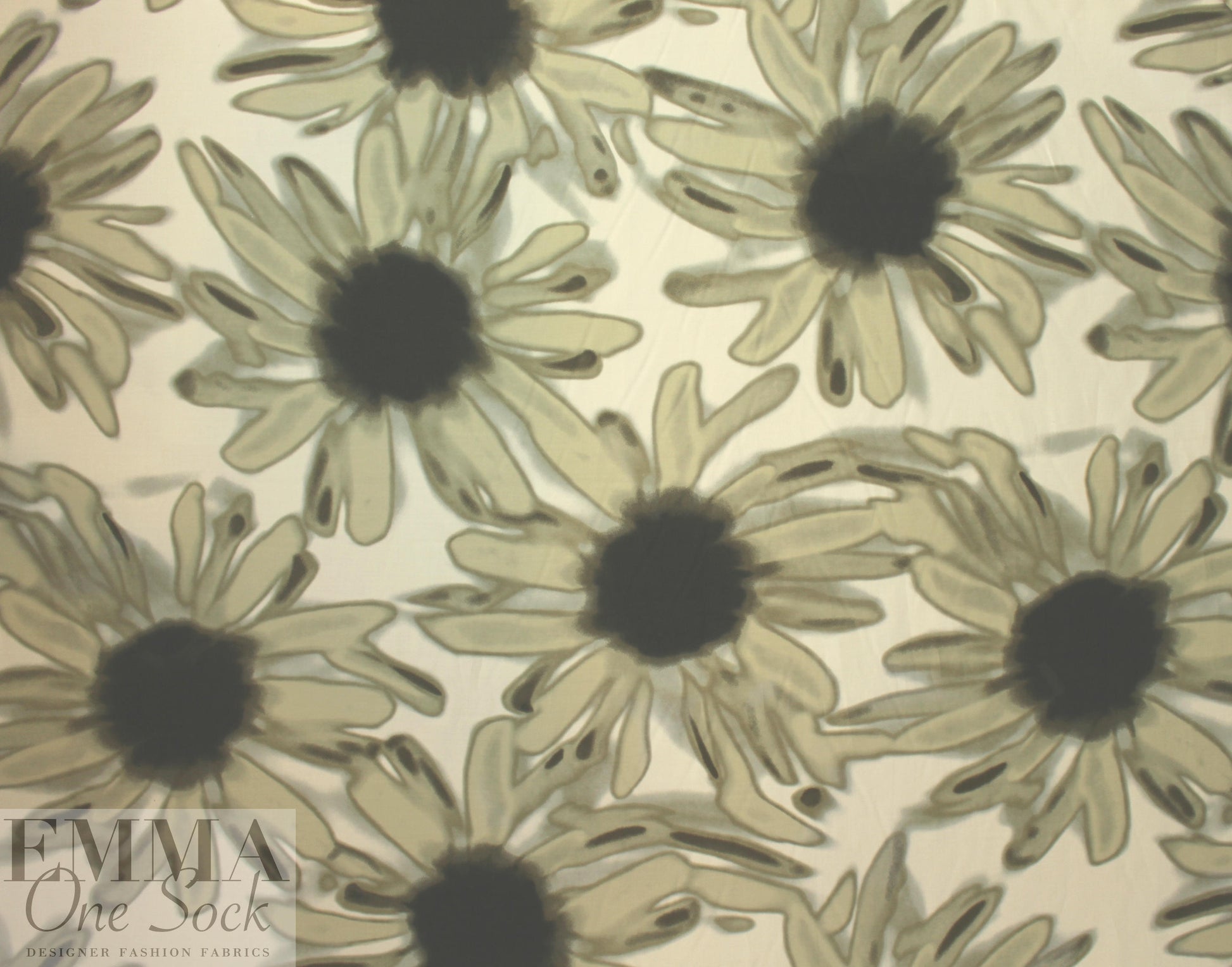 NY designer daisy dream silk/cotton charmeuse 1.625 yd