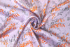 NY designer lav/tangerine floral silk charmeuse