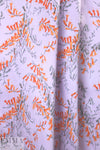 NY designer lav/tangerine floral silk charmeuse .66 yds