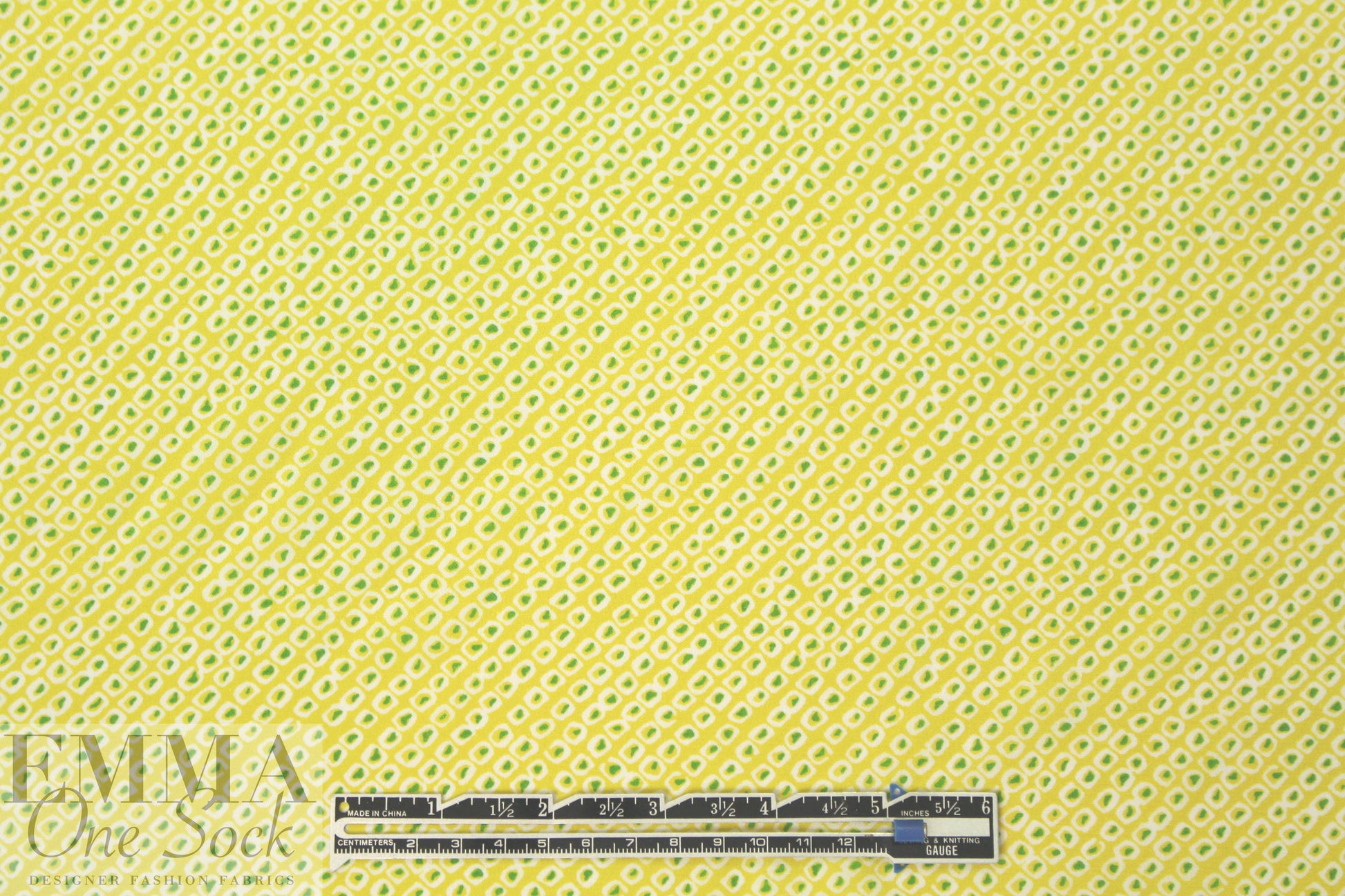 NY designer lemon lime little graphic silk crepe de chine