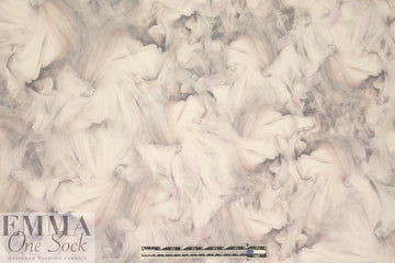 Whit silk stretch charmeuse - blush/gray dreamscape