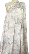 Whit silk stretch charmeuse - blush/gray dreamscape