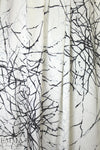 Whit silk stretch charmeuse - 'winter branches'