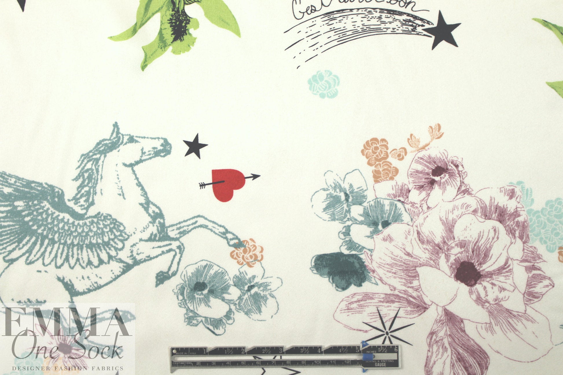 Cinq @ Sept 'Pegasus fantasy' silk charmeuse