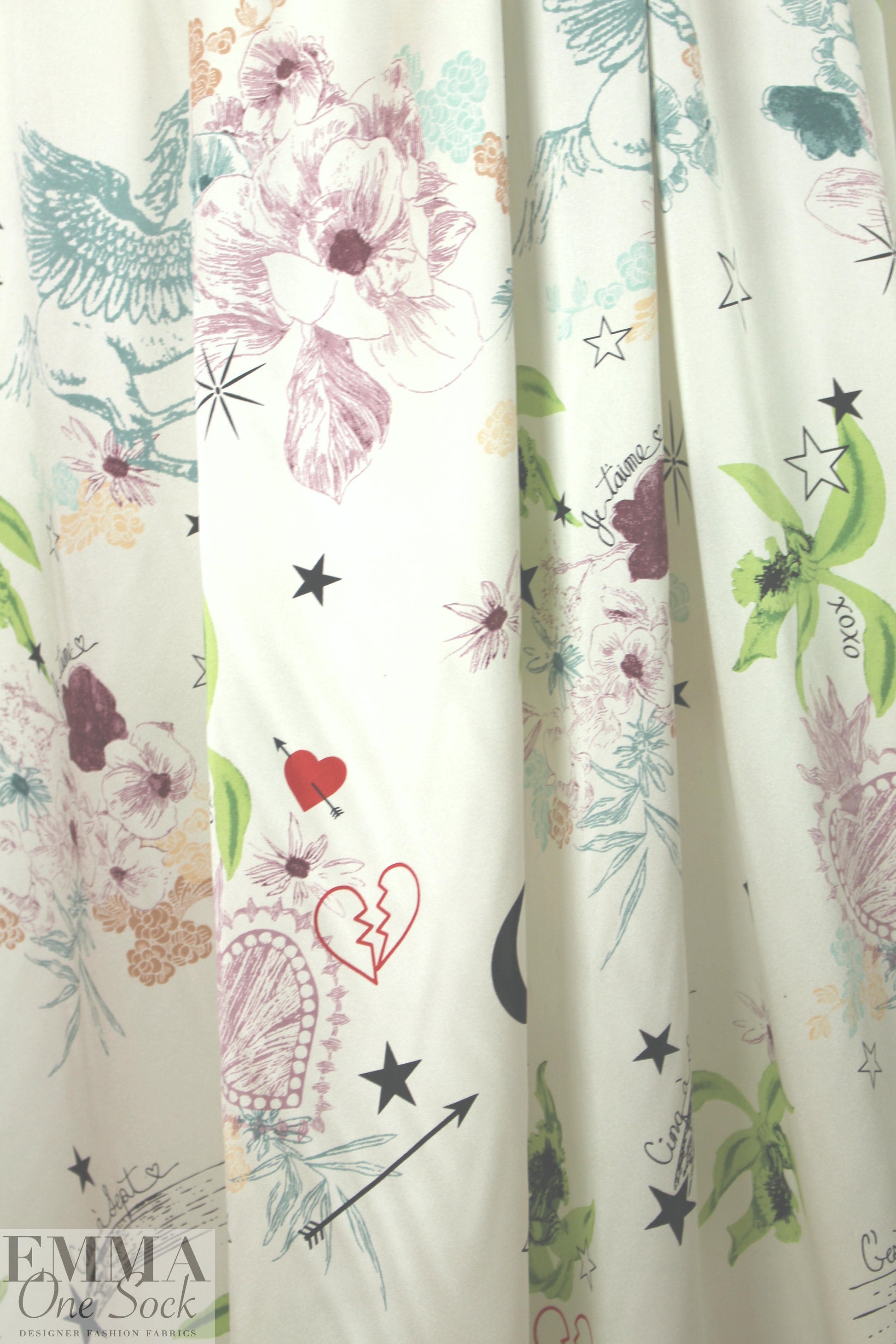 Cinq @ Sept 'Pegasus fantasy' silk charmeuse 1 yard