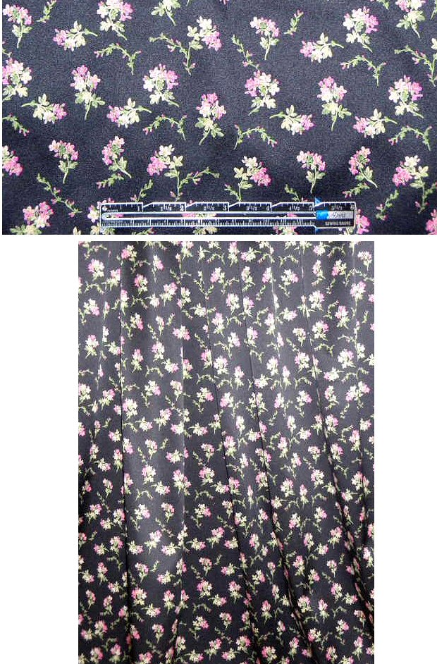 Ji11 Stuart stretch silk charmeuse - flower clusters