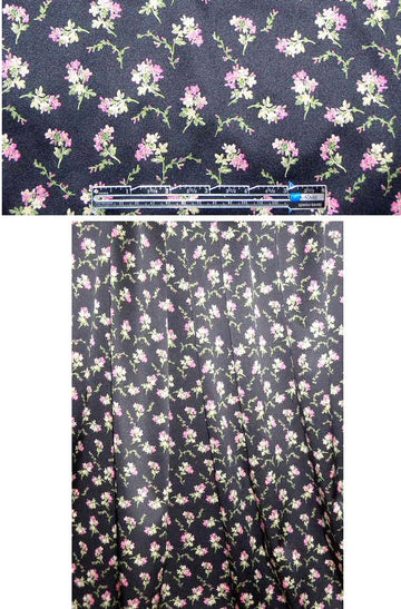 Ji11 Stuart stretch silk charmeuse - flower clusters
