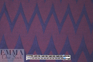 NY designer chevron yarn dyed knit - brick/navy 1.75 yd