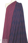 NY designer chevron yarn dyed knit - brick/navy 1.75 yd