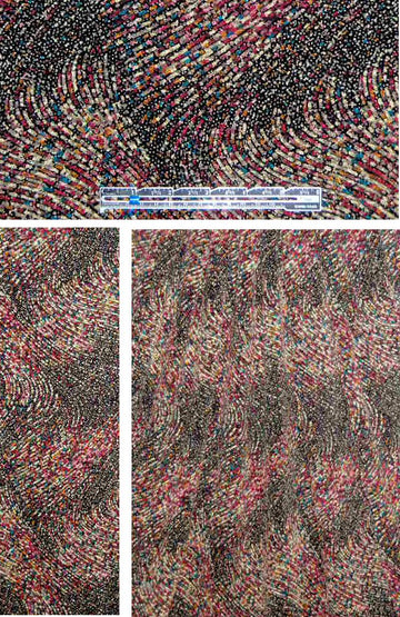 2-ply textured matelasse knit - rose/teal 1.45 yd