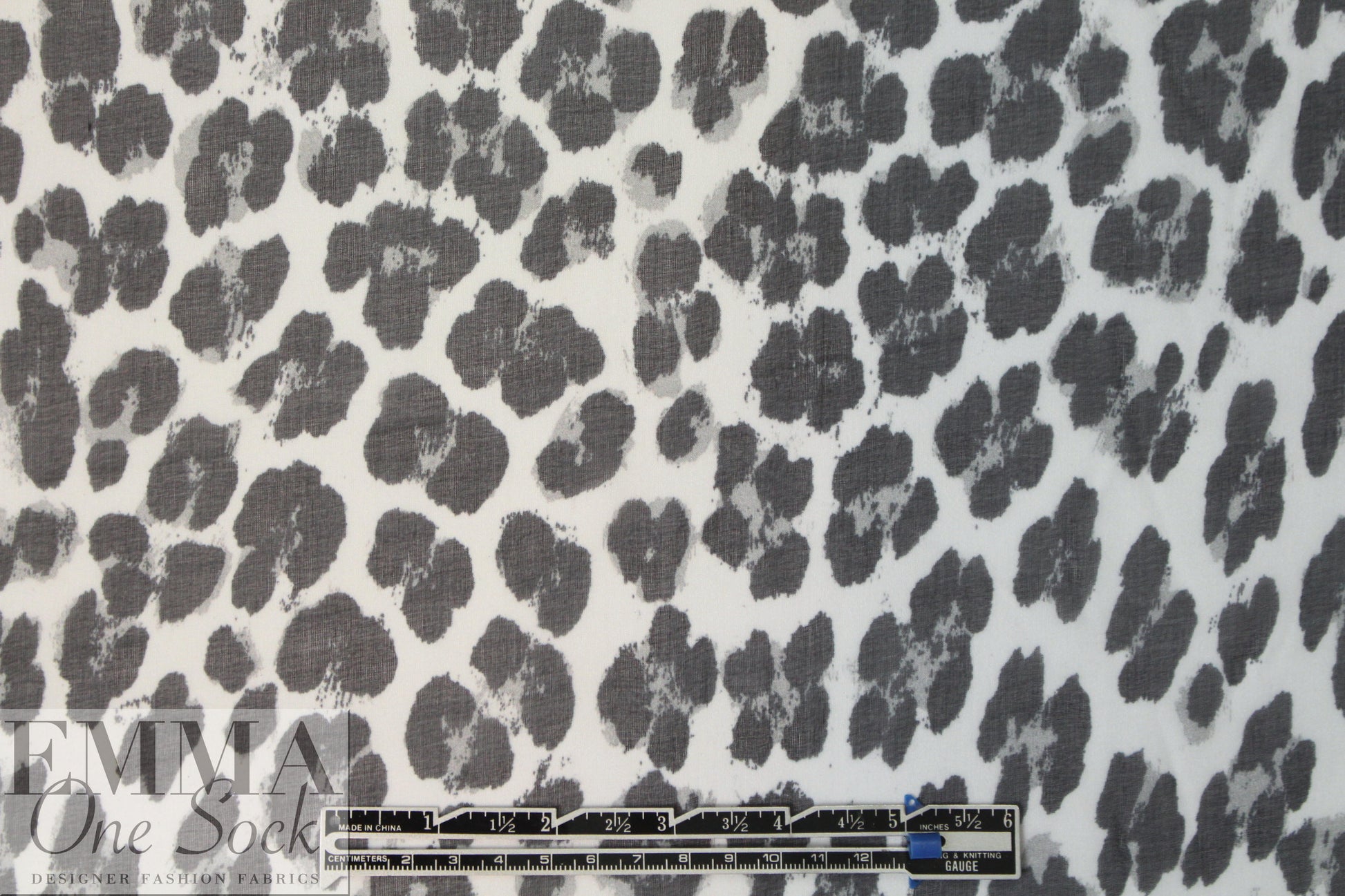 Italian leopard print silk chiffon