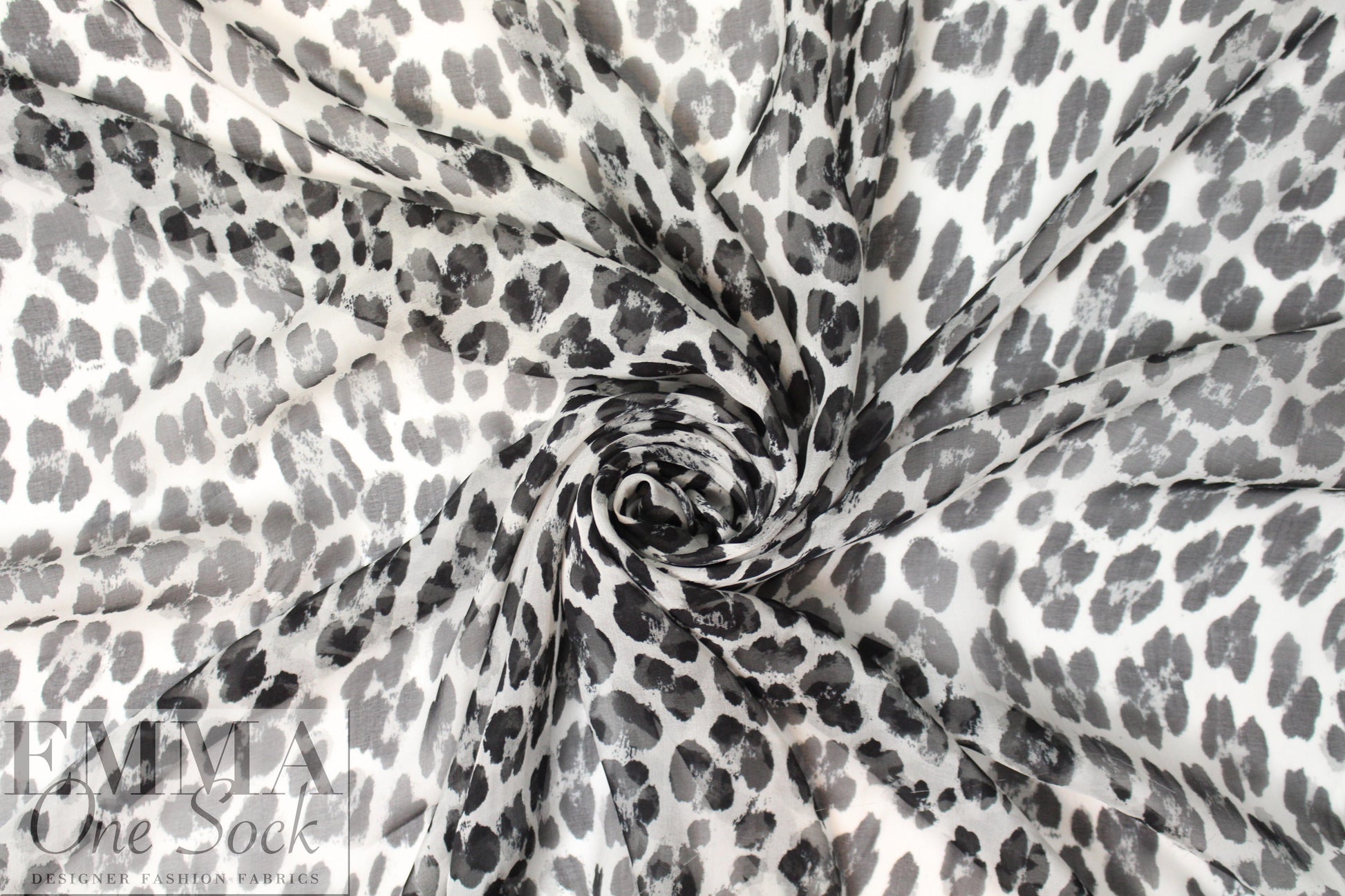 Italian leopard print silk chiffon