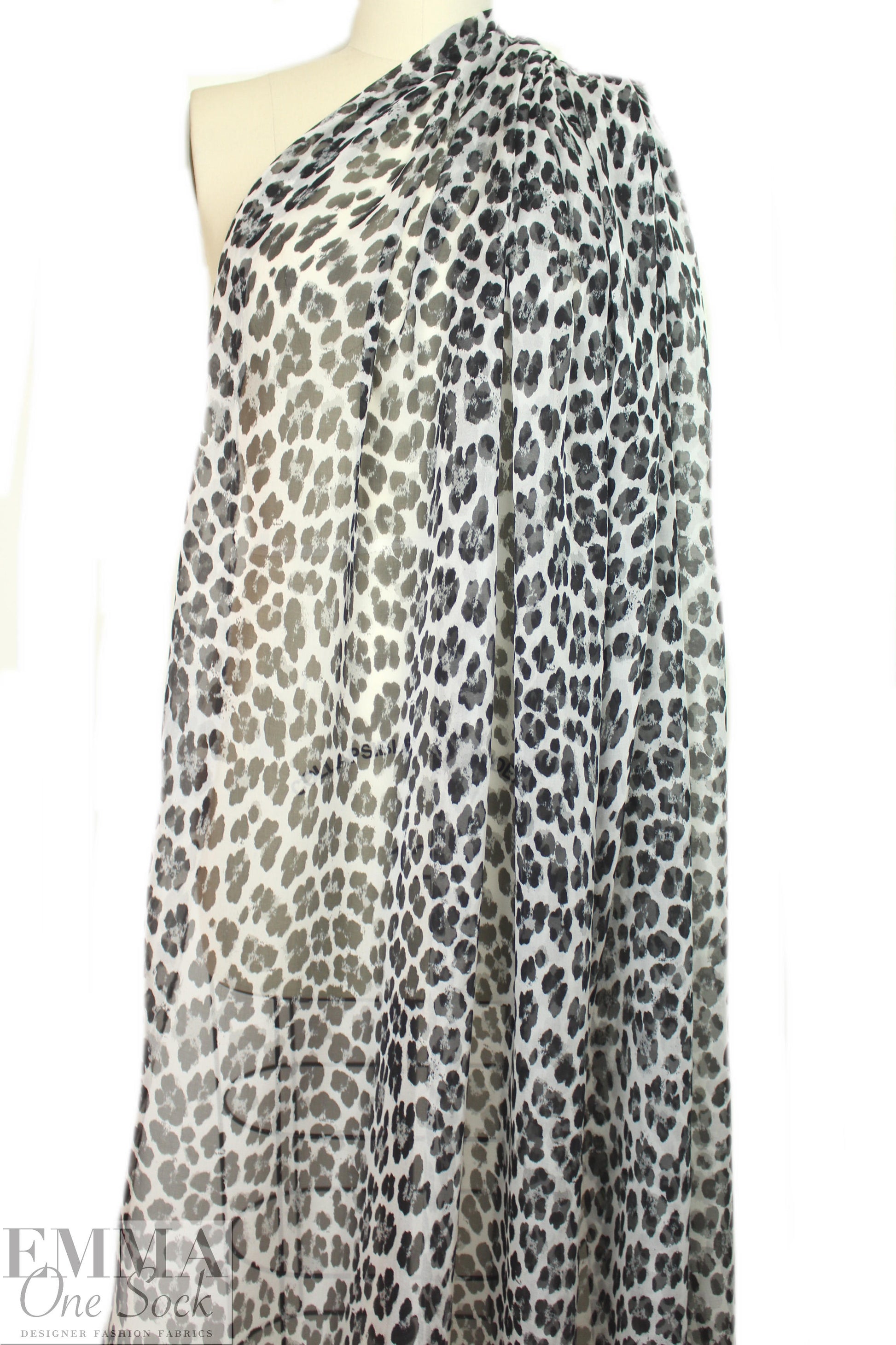 Italian leopard print silk chiffon