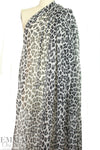 Italian leopard print silk chiffon 1.75 yds
