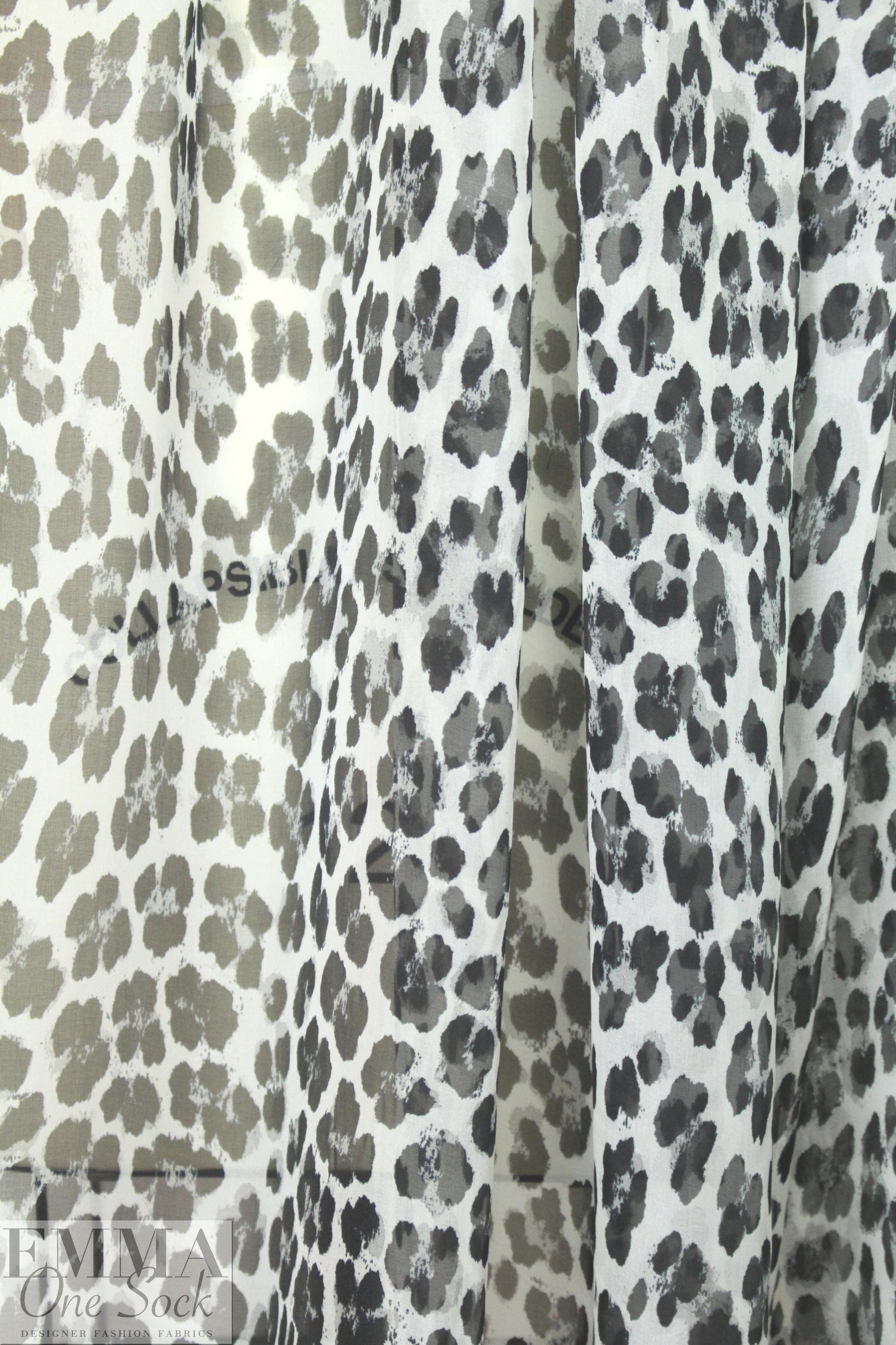 Italian leopard print silk chiffon