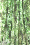 CA designer green tones abstract silk chiffon