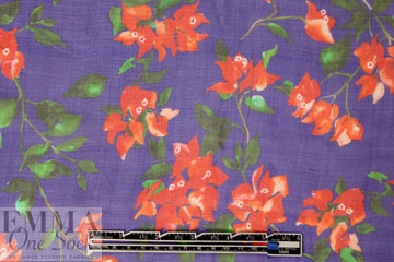 Caroline C0nstas falling blossoms silk chiffon 1.375 yd