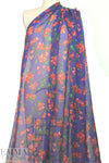 Caroline C0nstas falling blossoms silk chiffon 1.66 yd