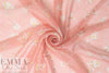 Caroline C0nstas peachy pink blossoms silk chiffon