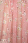 Caroline C0nstas peachy pink blossoms silk chiffon