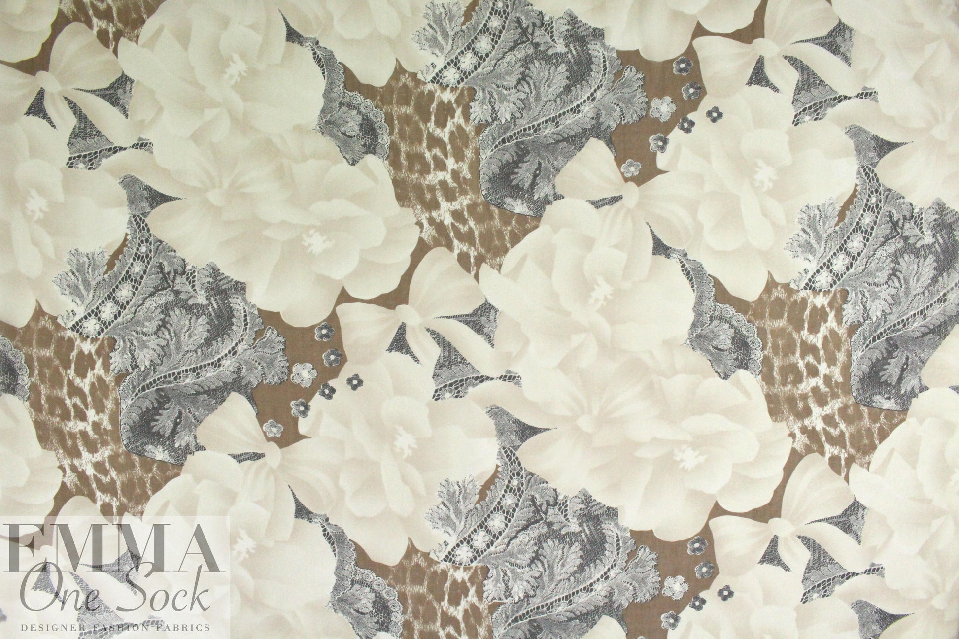 Carmen Marc Va1vo 'lacey floral collage' silk chiffon