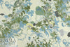 Italian olive/dusty blue abstract stretch silk chiffon 2 yd