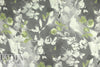 Italian green/gray floral abstract silk chiffon 1.75 yds