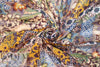 Italian decorative floral montage print silk chiffon .875 yds