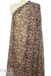 NY designer 'dainty flowers' print polysilk chiffon 1 yard