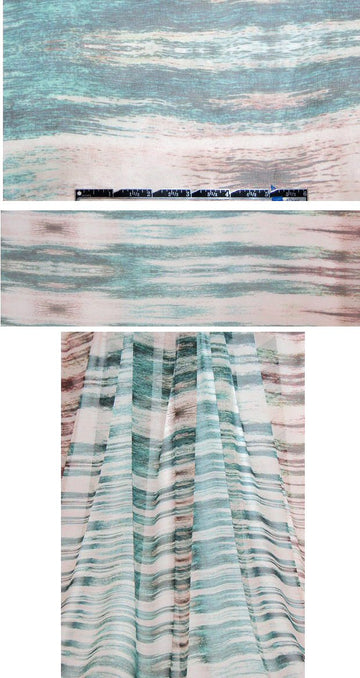 Sun0 ikat design stretch silk chiffon 1 yard