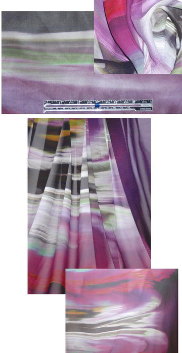 Tahari abstract stretch silk chiffon