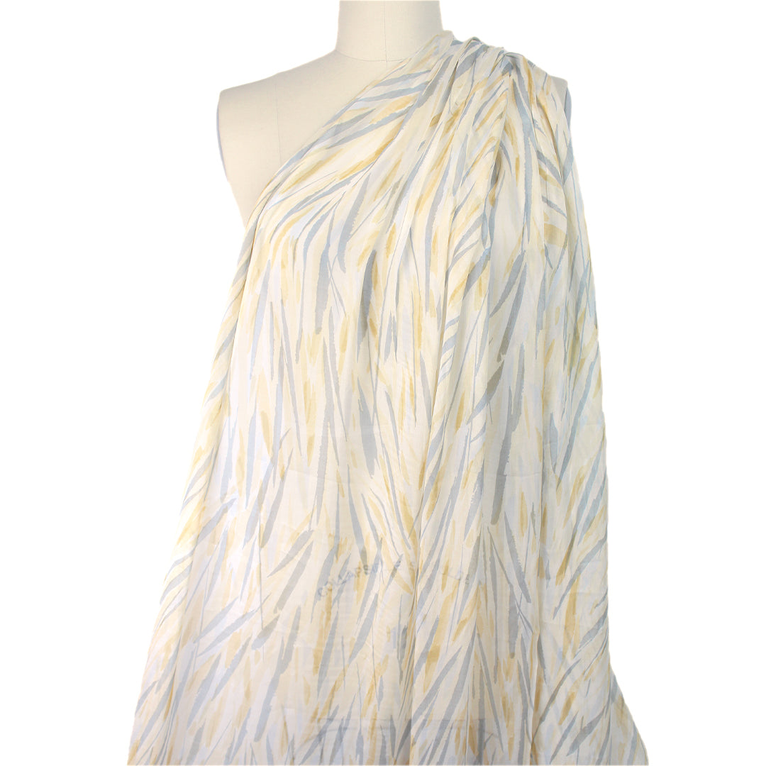 French 'painted streams' silk chiffon 1.5 yds