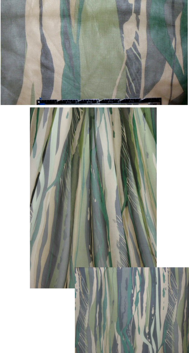 Sun0 green forest tones abstract silk chiffon