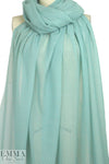 The0ry Italian aqua teeny dot silk chiffon .75 yds