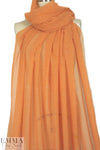 The0ry Italian tangerine teeny dot silk chiffon 1.66 yd