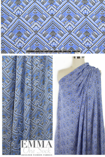 Derek L@m dotty diamonds print silk georgette 1.8 yd